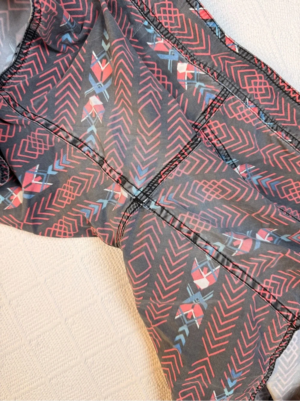 Y2K Volcom Cinch Fly Boardshorts Sz 29 Surf Geometric Print Swim Trunks Vintage
